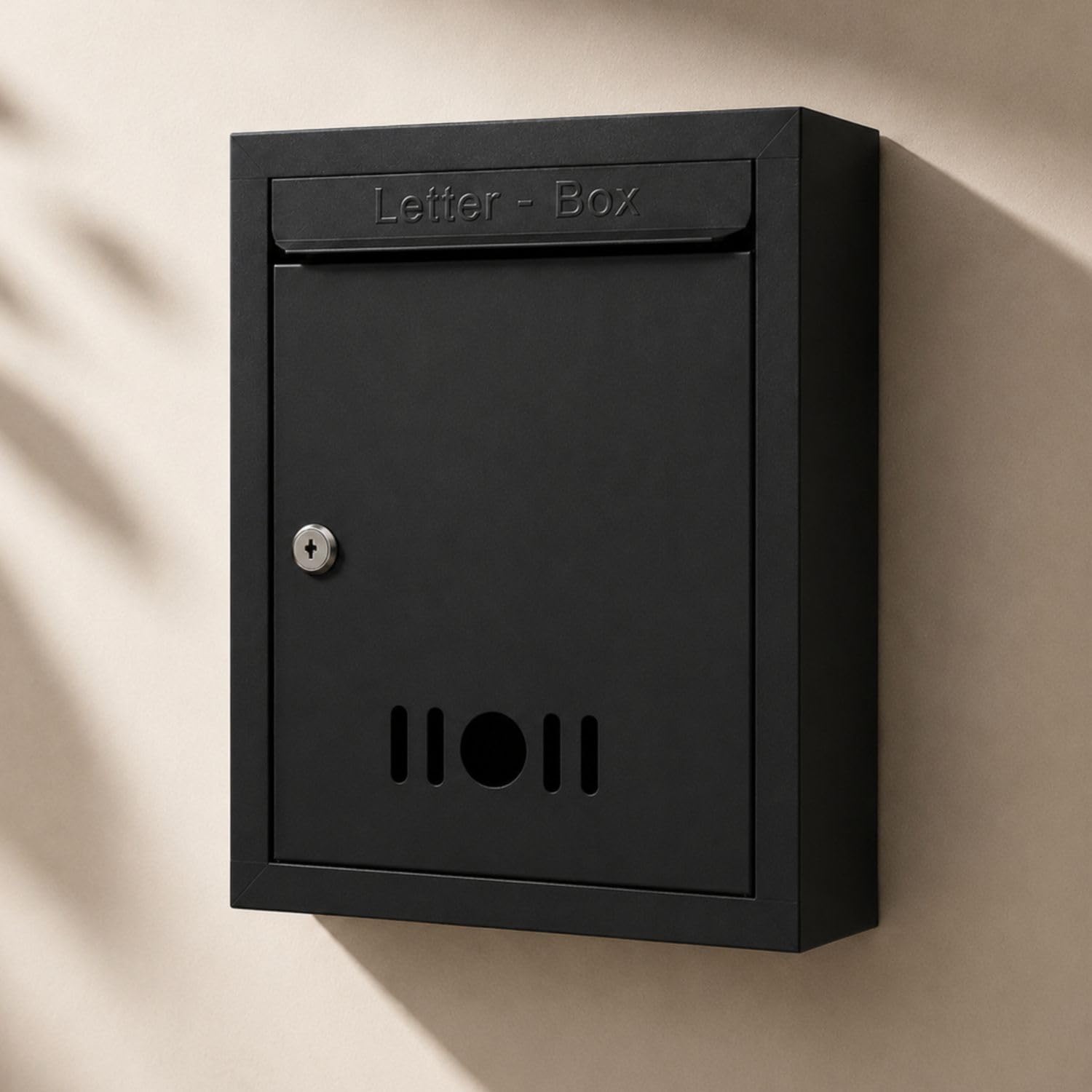 JIALTO All in One Multipurpose Use Box A4 Size Metal Letter Box/Mail Box/Suggestion Box/Post Box/Complaint Box/Donation Box Home&Office with Lock, Table Top Or Wall Mount (Black)-image-24
