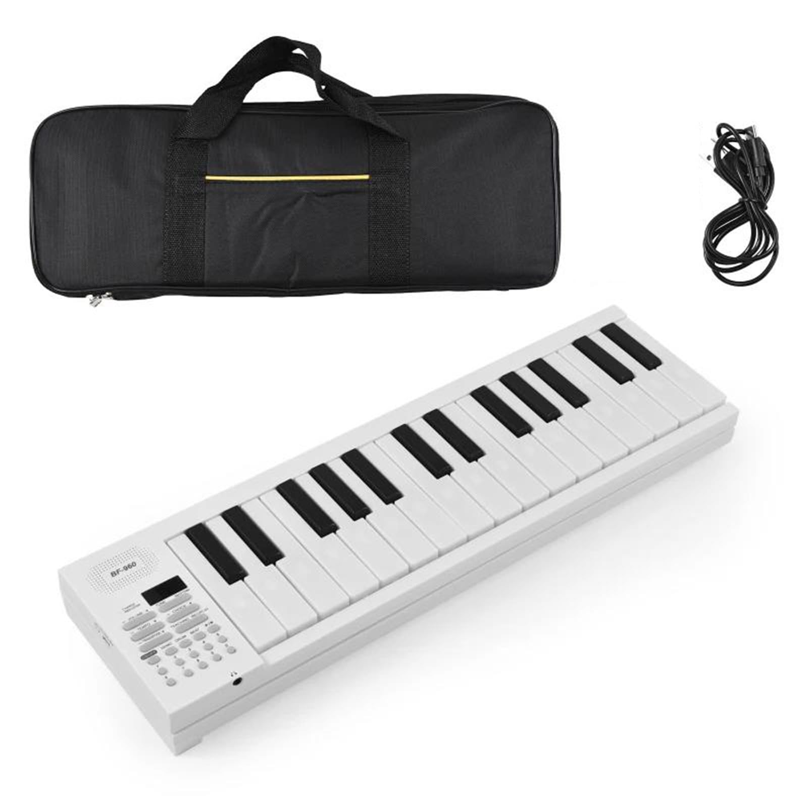 Pianino Elektroniczne Miłośnicy Muzyki 61 Klawiszowe Składane Pianino Elektroniczne Wielofunkcyjna Klawiatura Z Wyświetlaczem LED