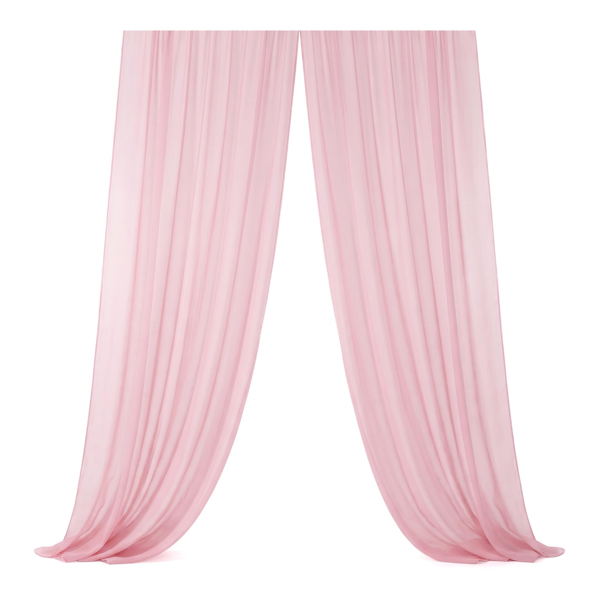 CavspkArt 75 x 600 cm Pink Wedding Arch Draping Fabric, Sheer Voile