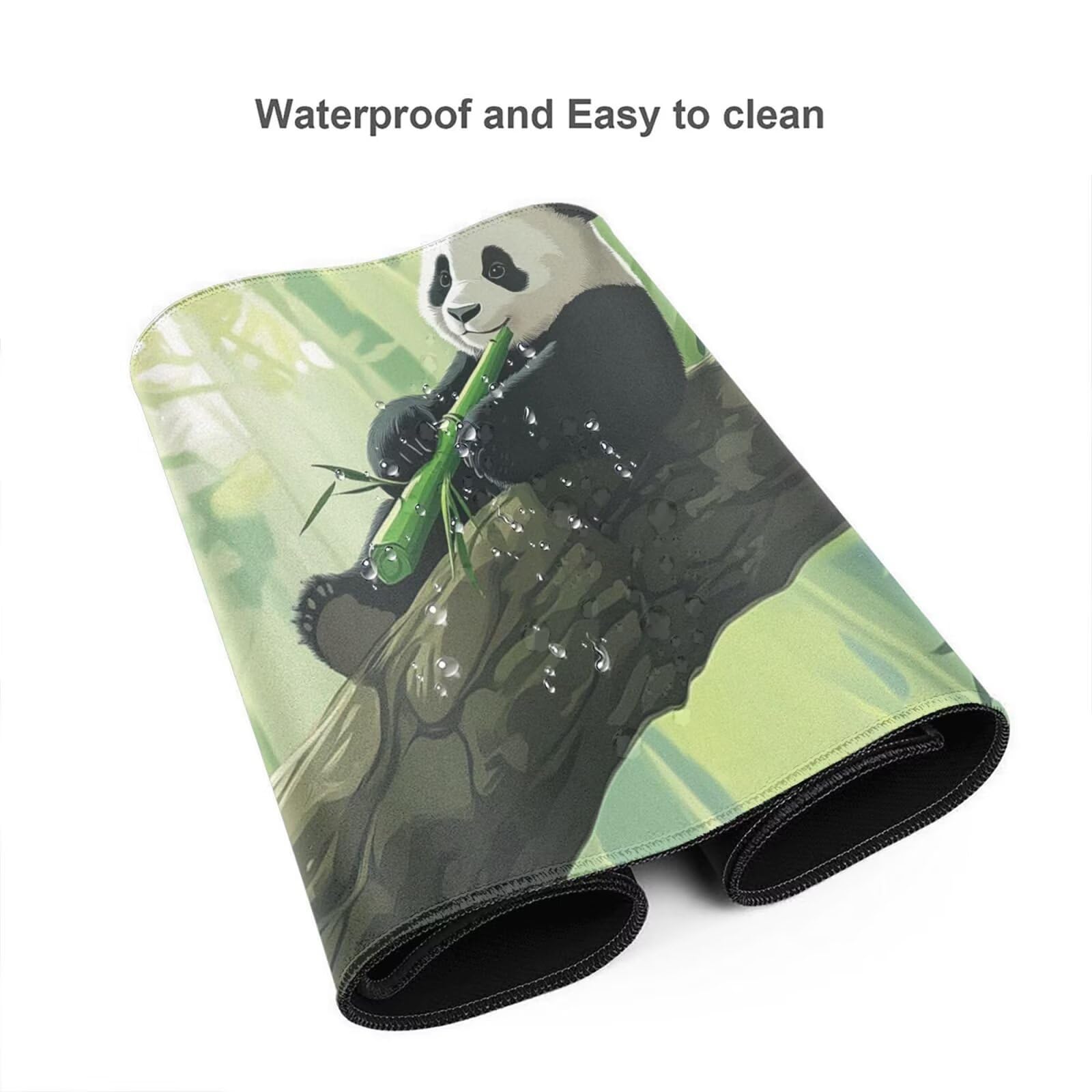Tappetino Mouse animale Panda gigante tappetino mouse xxl gaming 1500x800x3mm Grande Tappetino per mouse waterproof，superficie prova di versamento e base antiscivolo，casa Ufficio scrivania Decor I36
