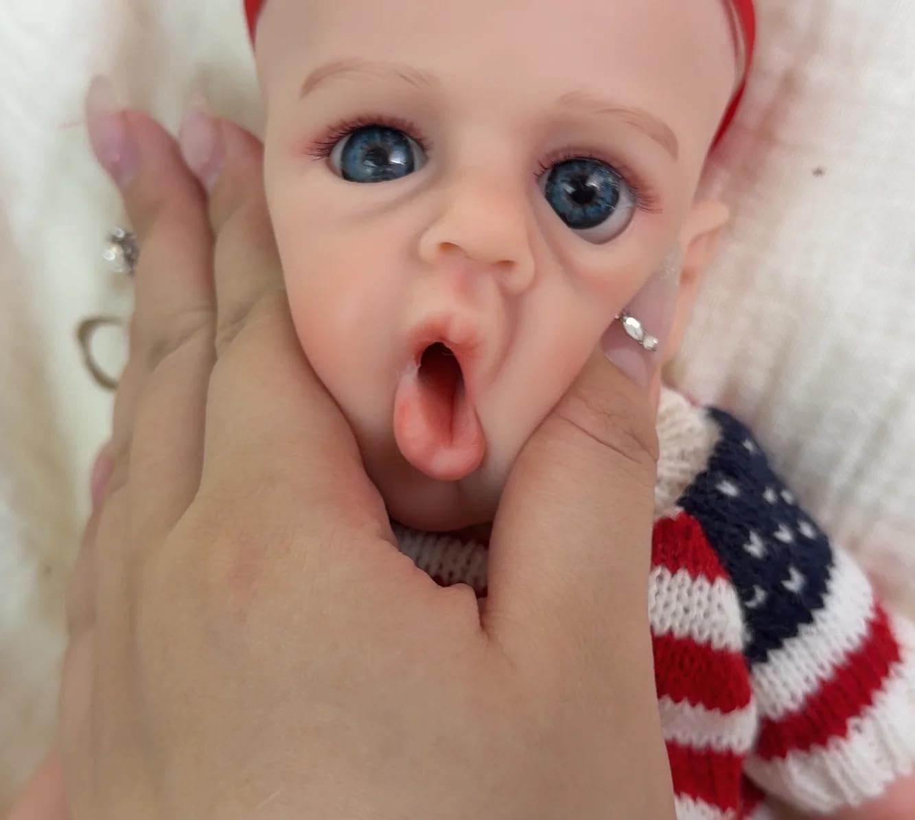 RXDOLL Bambole rinate in silicone completo Posable 12 pollici Realistico Neonato Bambola Solido Silicone Full Body Girl Impermeabile Realistico Morbido Reborn Bambole Loulou Sveglio