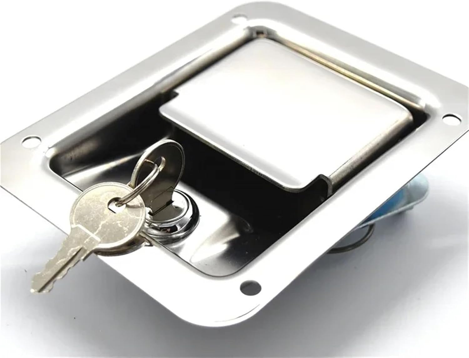 Handle Cabinet Key Lock for Truck Trunk Train Car Bus Electronical Cabinet Air Box Locker MS209 1Pcs(Stainless Steel)