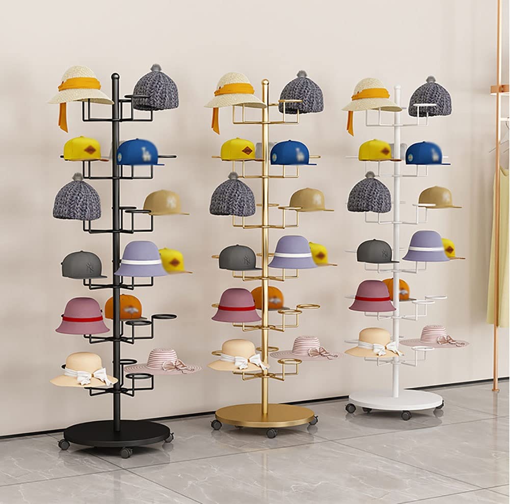 Soporte para Sombreros, organizadores de Almacenamiento de Sombreros de Gran Capacidad para Mujeres, Estante de exhibición de Sombreros de pie de 6 Niveles para,