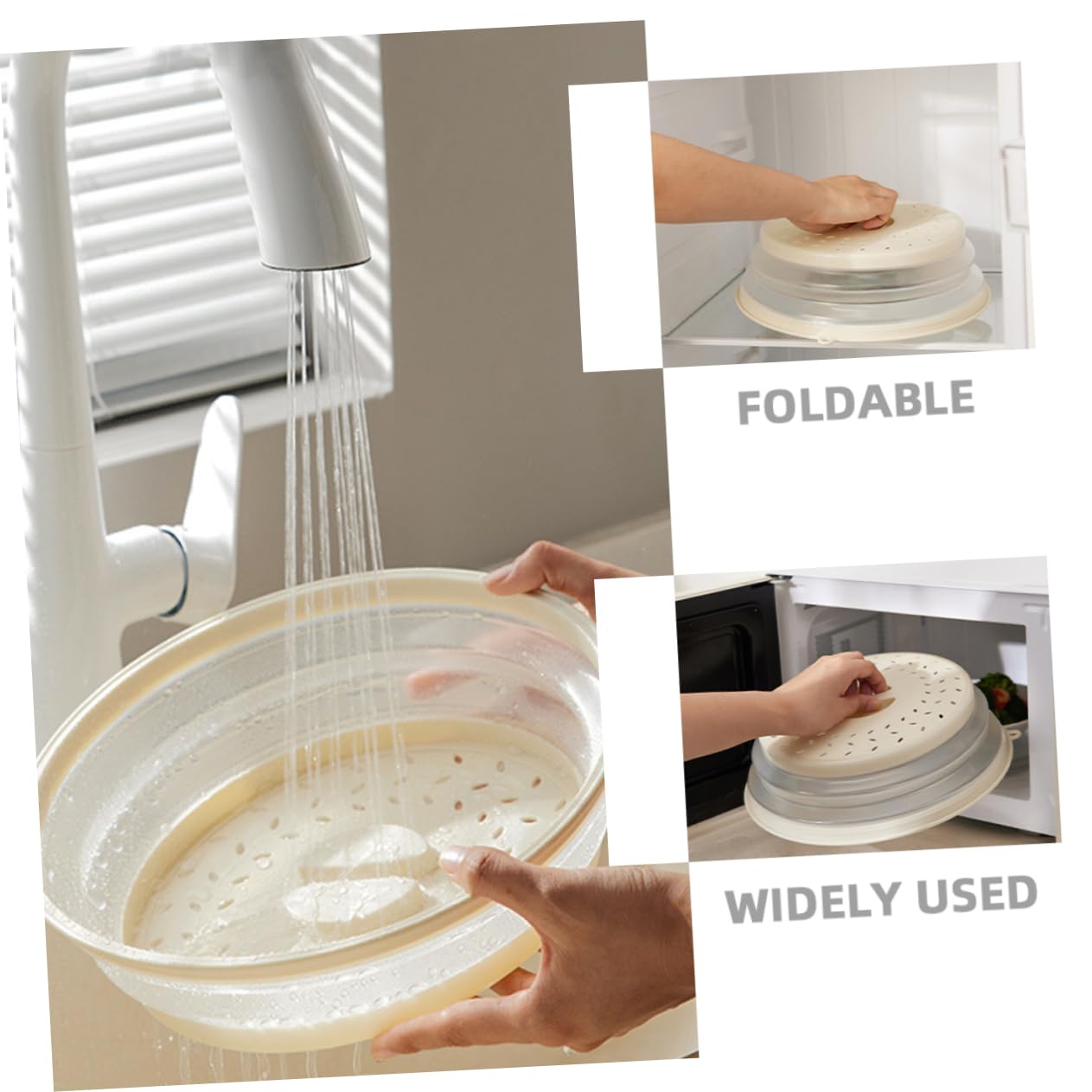 4 Fundas para Microondas Cubierta de Comida Antisalpicaduras Reutilizables para Cocina Color Aleatorio