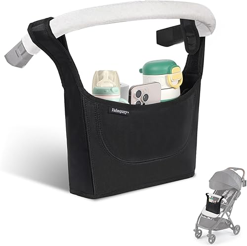 Organizador universal para cochecito, bolsa organizadora de cochecito grande de 600 onzas, se adapta a Uppababy, Baby Jogger, Britax, BOB, Cruz,
