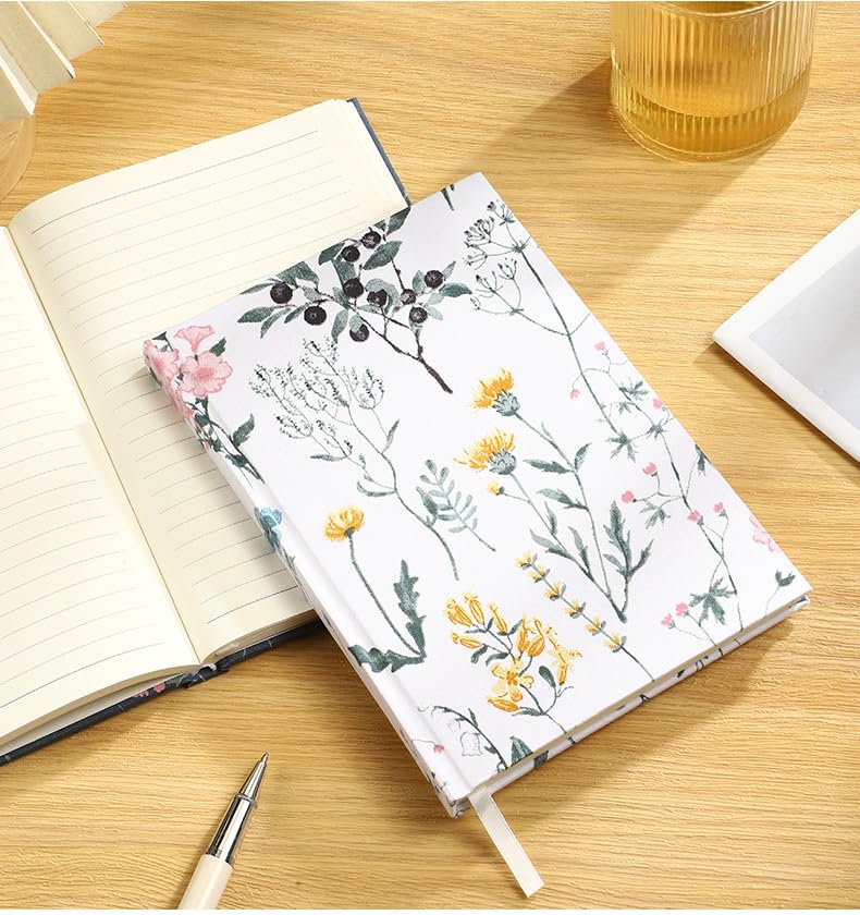 Journal floral pour femme format A5 carnet de notes d'église à plat - 2