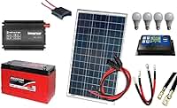 Resun, Kit Gerador de Energia Solar Off Grid 100Wp (Preto)