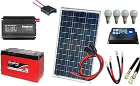 Resun, Kit Gerador de Energia Solar Off Grid 100Wp (Preto)