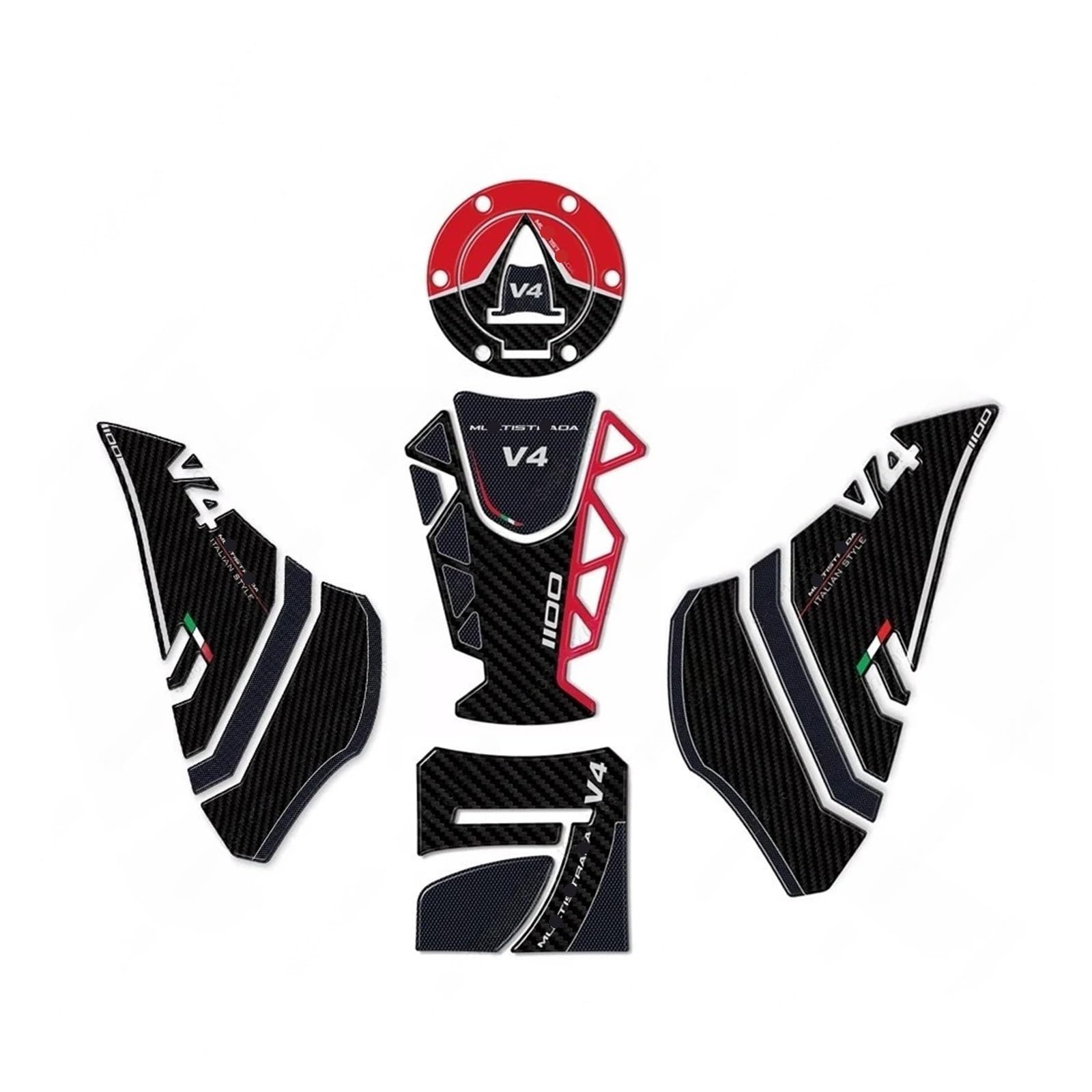 Decal Fuel Tank Motorcycle Accessories Fuel Tank Pad Protection Sticker Waterproof Anti-Scratch 3D Resin Sticker for Duc&ati Multistrada V4 2025