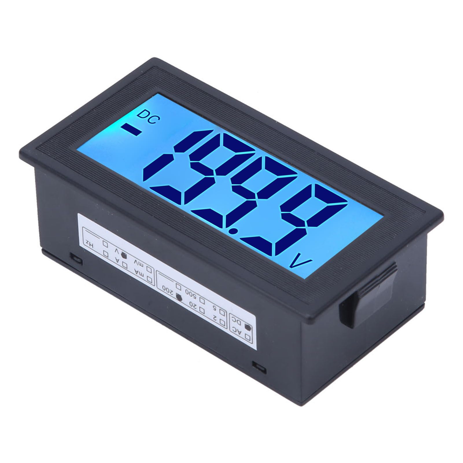 Vikye Digitale voltmeter, 12 V led-display, waterdicht, voor auto's of motorfietsen (blauw