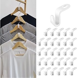 Clothes Hanger Connector Hooks 30Pcs Cascading Clothes Hangers Thicken,Space Saving Organizer for Heavy Duty Clothes Closet Hanger Extender Clips Cascading Connection Hooks