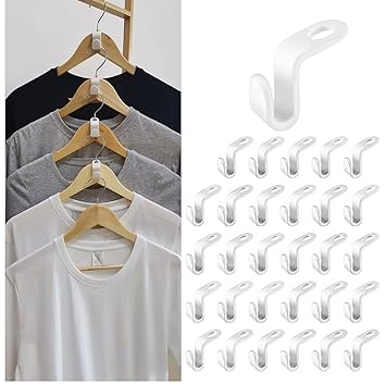 Clothes Hanger Connector Hooks 100Pcs Cascading Clothes Hangers Thicken,Space Saving Organizer for Heavy Duty Clothes Closet Hanger Extender Clips Cascading Connection Hooks