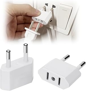 ヨーロッパ 変換プラグ Cタイプ 2個セット海外 変換プラグ cタイプ 海外旅行用 Cタイプ 電源変換プラグ 変換プラグ 6A 110-250V cタイプ 変換プラグ 海外 変換プラグ 高互換性 小型 携帯便利 海外旅行用（ホワイト）