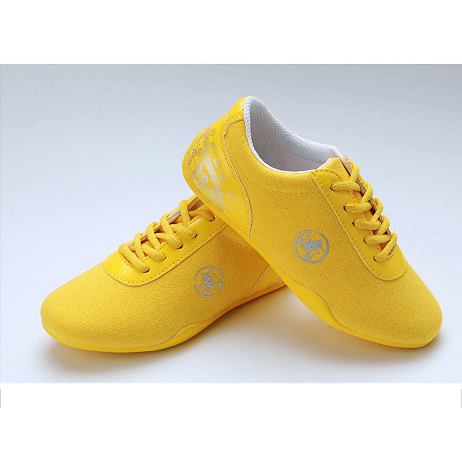 fayengan Taekwondo Sport Gym Shoes,Unisex Boxing Karate Kung Fu Tai Chi Trainning Shoes for Children Adults (Color : Yellow, Size : 46 EU)