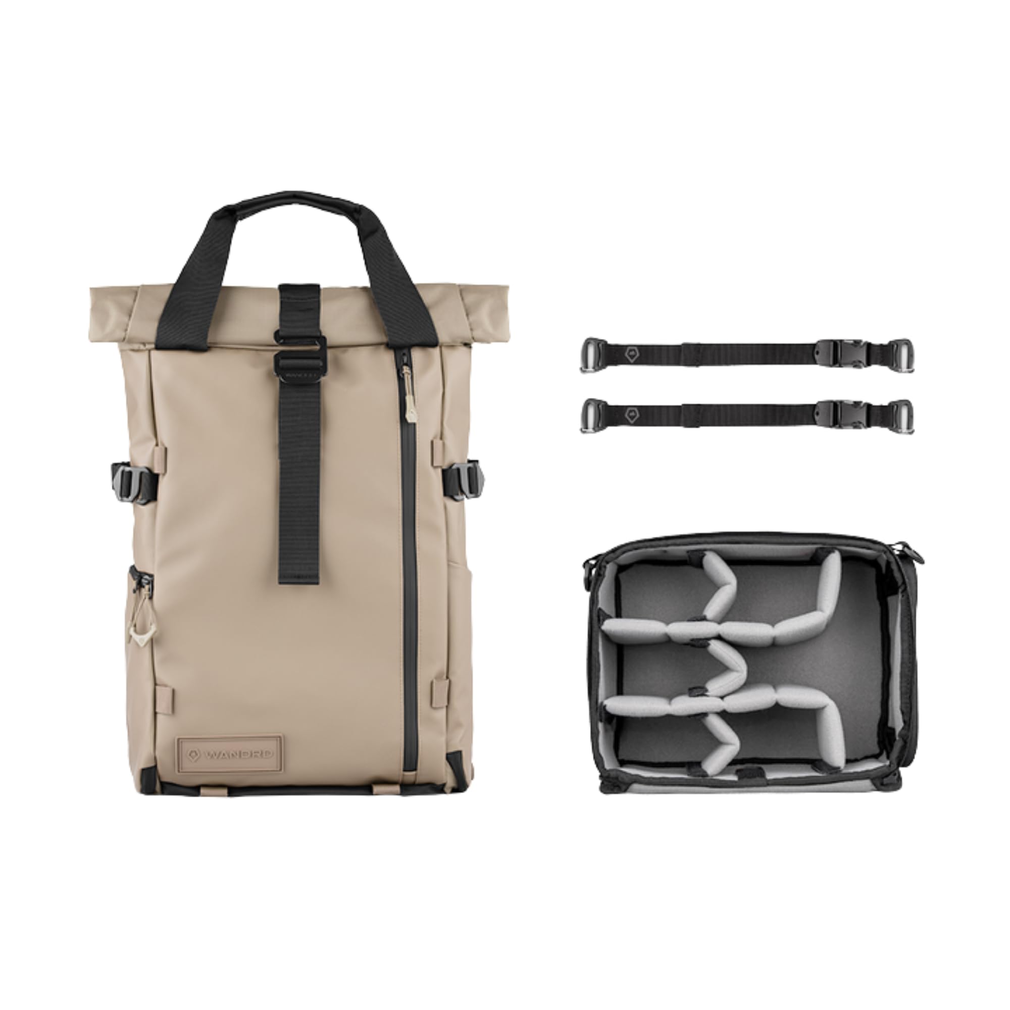 WANDRD PRVKE Rolltop 31L V4 Photography Bundle – Expandable Travel Camera Backpack with Essential Camera Cube and Laptop Sleeve