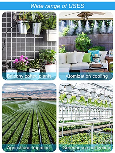 Kalolary 150Pcs Drip Irrigation Kit Accessories Plant Watering System Adjustable Micro Flow Drip Irrigation Dripper Diy Automatic Irrigation Set For Gardens, Lawns, Greenhouses #TOP6