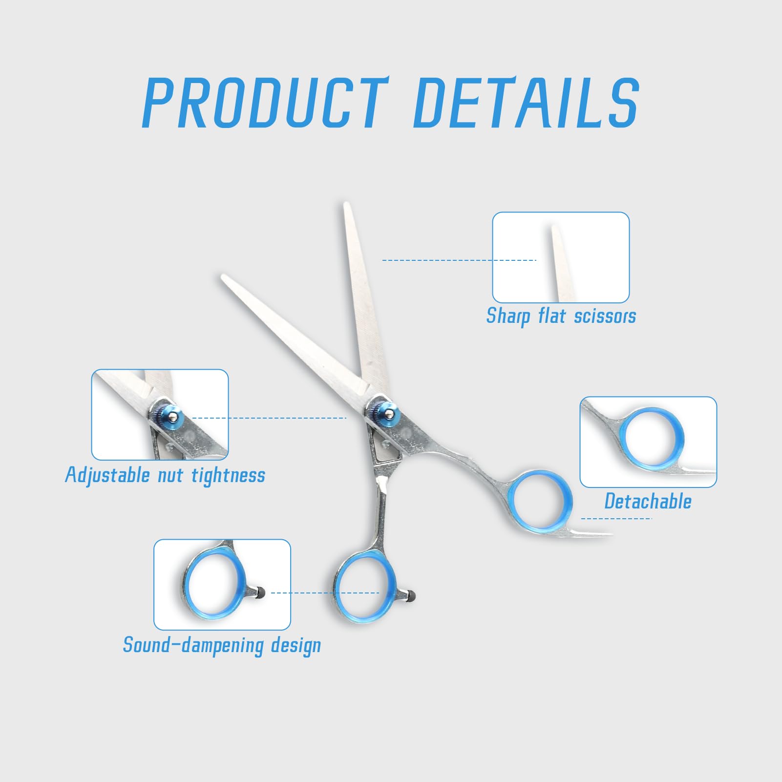 1 Set Professional 6-Inch Hairdressing Scissors & Thinning Scissors Set - Image 3