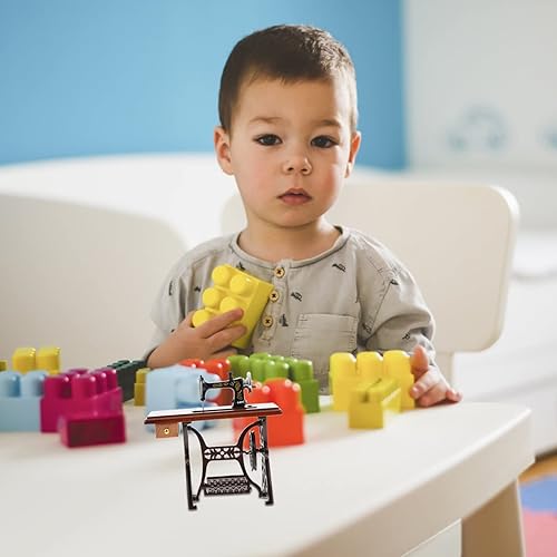 Miniatura 2 de Alipis Mini máquina de coser modelo de costura en miniatura juguete a medida escala 1:12 accesorios de muebles juguetes de simulación Accesorios de
