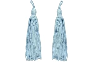 5" Chainette Light Blue Tassels