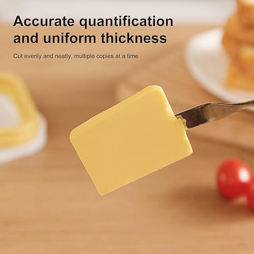 Miniatura 3 de Contenedor cortador de mantequilla, recipiente de queso con tapa, plato de mantequilla con rebanador, recipiente para guardar mantequilla, estuche