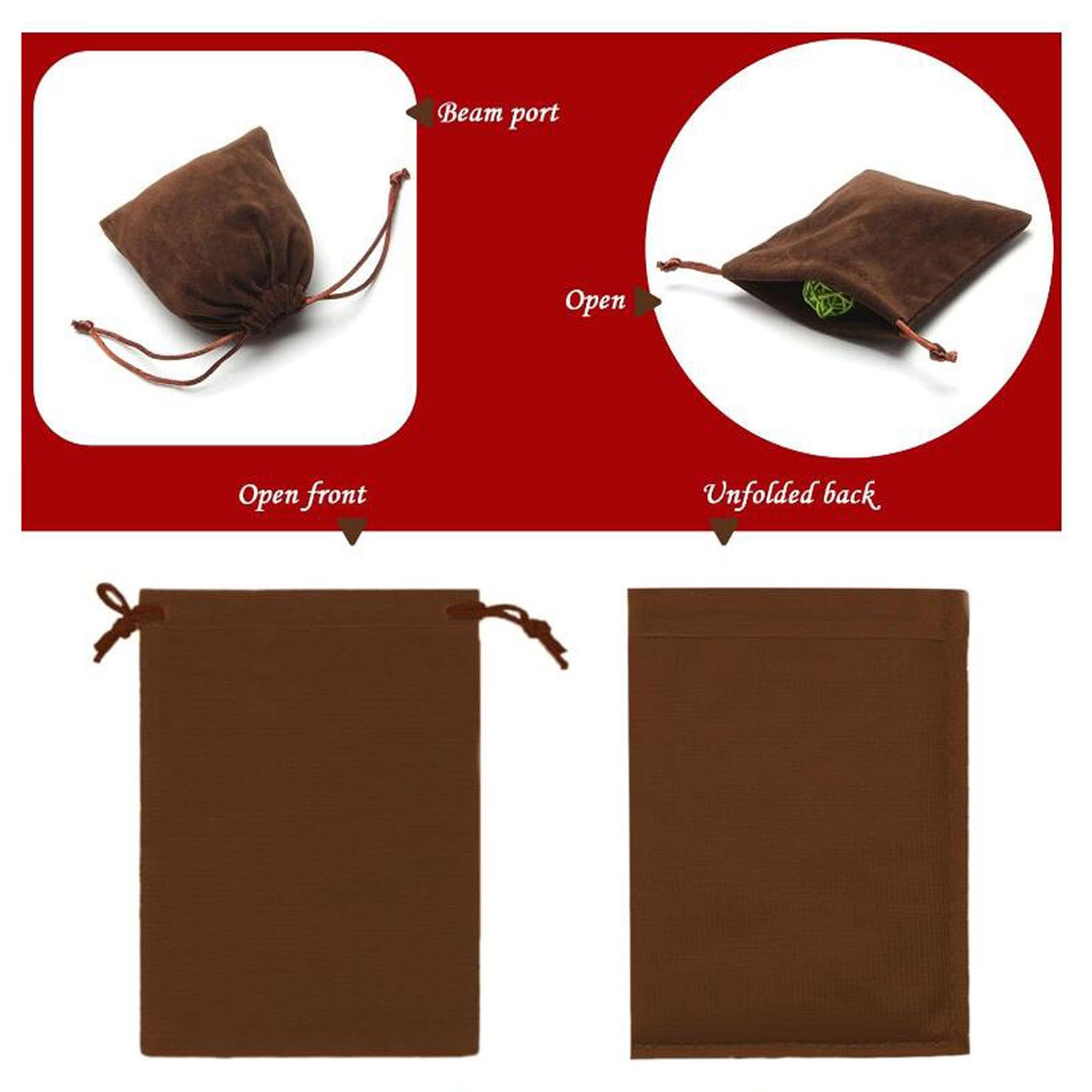 Sacchetti Velluto Con Coulisse Per Gioielli - 20 Pezzi 7x9cm 5 Colori - Foto 9