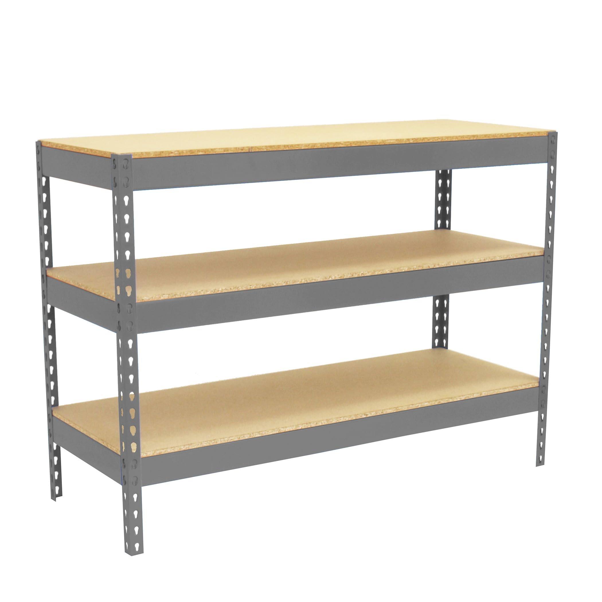Simon Rack Banco de Trabajo Taller 1500x450 mm - BT Basic | Capacidad Carga 400 kg, Montaje sistema clic, Pintura anticorrosión, Gris