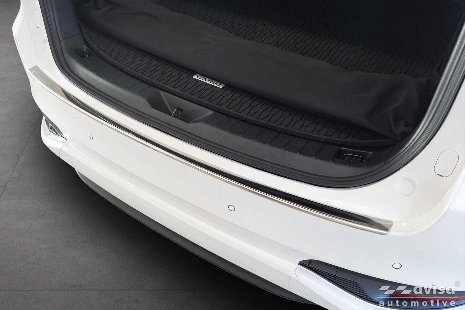 Avisa Stainless Steel Rear bumper protector compatible with Mazda CX-80 (KL) 2024-, Silver