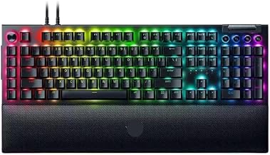 V4 Pro Mechanical Gaming Keyboard with 8 Macro Doubleshot ABS Keycaps Chroma RGB Backlit Wired Design Compatible with PC Gaming Setup(Razer Green Switch)