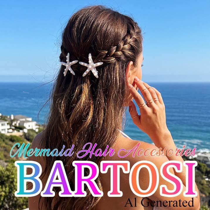 BARTOSI Starfish Pinzas para el Cabello Accesorios de Pelo de Sirena (Pack de 2) miniatura 7