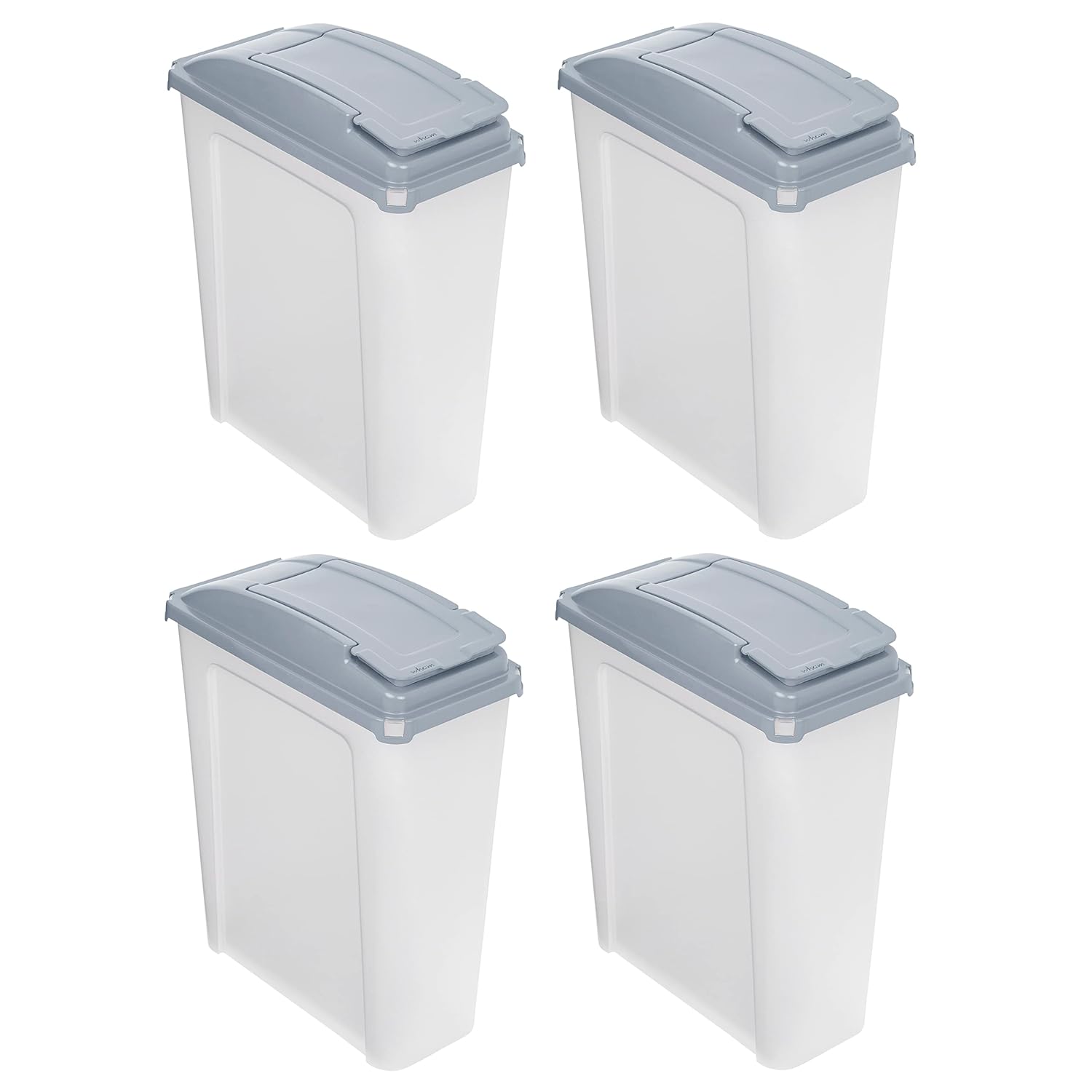 (Set of 4) 25L Litre Plastic Recycle Slimline Waste Bin Kitchen Trash