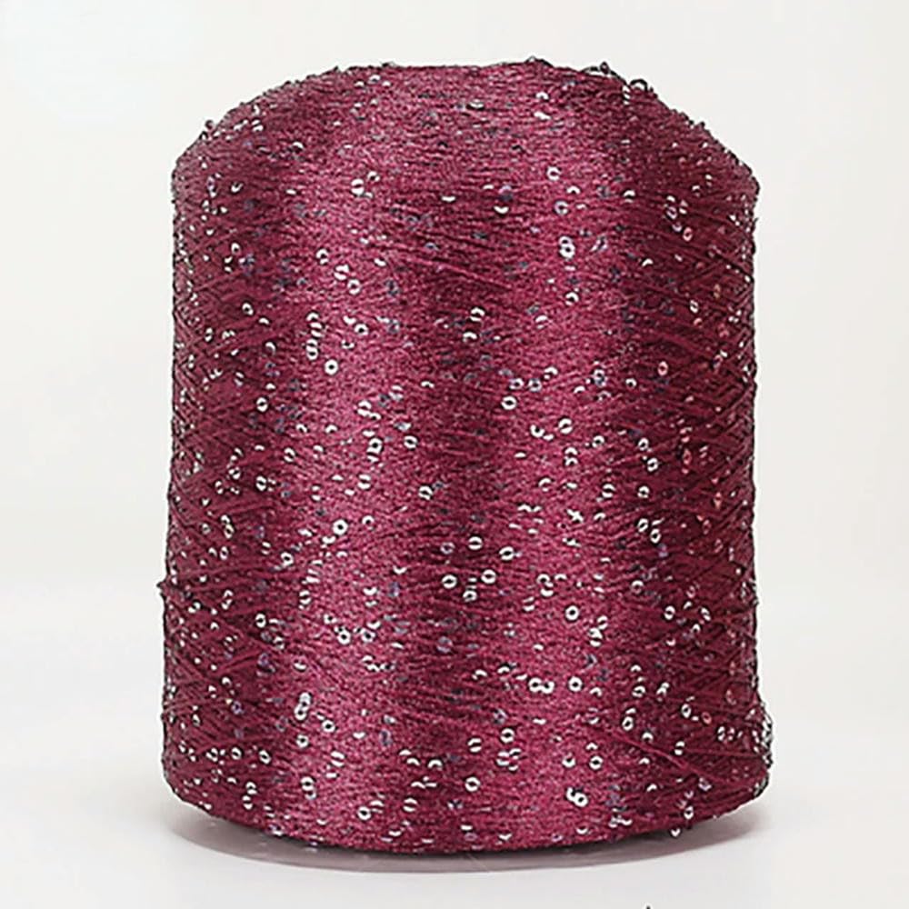 TPIONEER 500G Glitter FancyYarn Sequin Hand Crochet Thread Knitting Clothes Needleworkyarn With Sequins Knitting Yarn Needlework Sequins