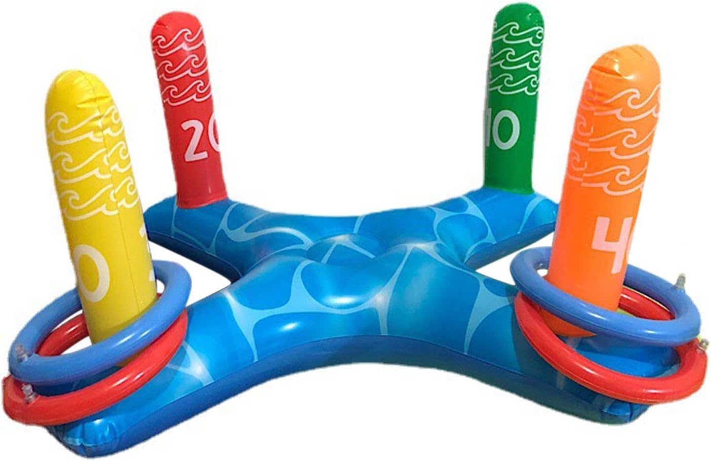 Inflatable Pool Ring Toss Game, Floating Swimming Pool Hoop Ring Toss