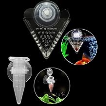 Aquarium Cone Red Worm Feeder Acrylic V-Shape Automatic Fish Feeder Brine Shrimp Food Feeding Cup with Suction Cup