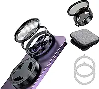 Filtro CPL magnético para iPhone, montagem rápida para lente de filtro de iPhone, filtro polarizador profissional de 52 mm para iPhone compatível com iPhone 12-16, antirreflexo, melhora as cores