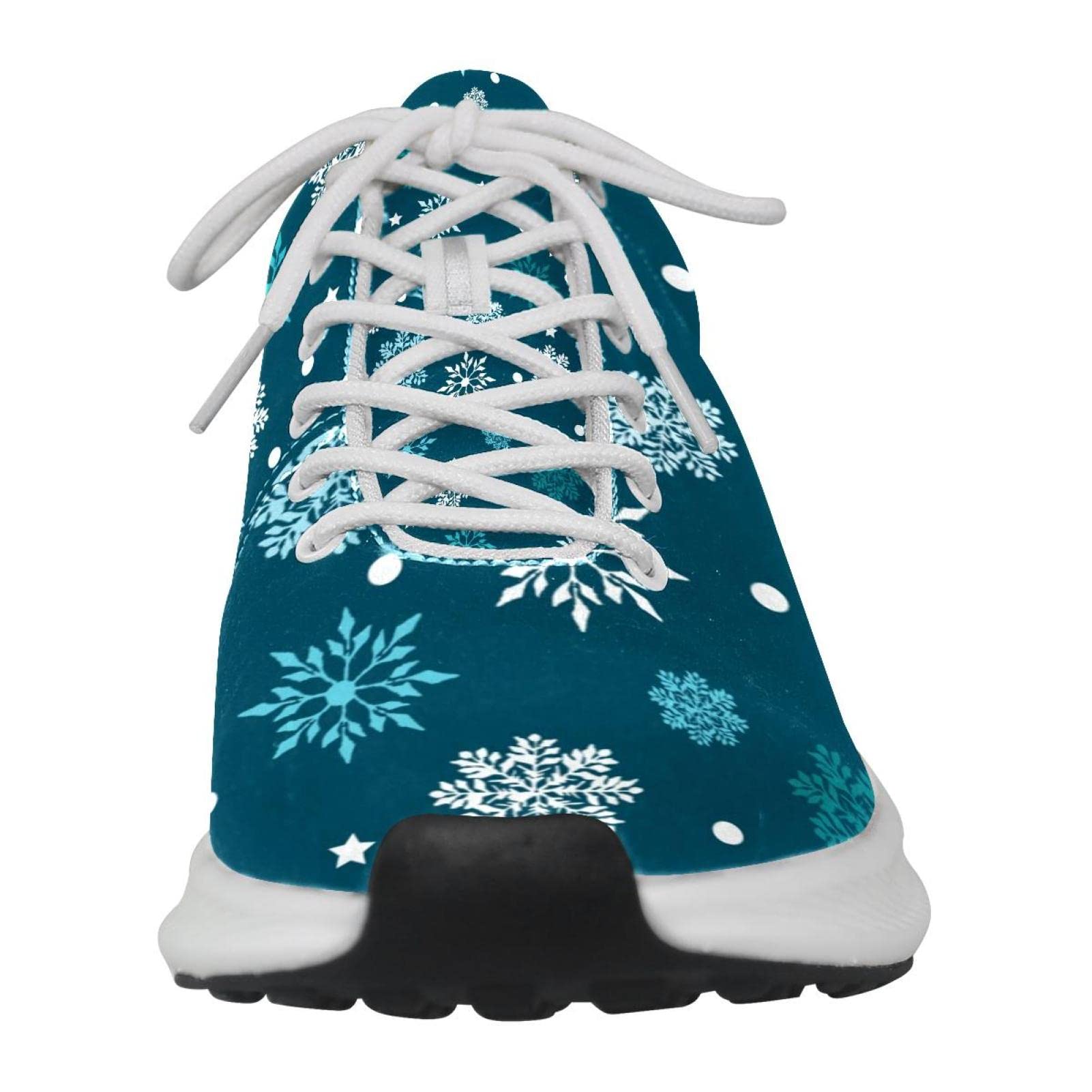 Scarpe da ginnastica uomo personalizzate Scarpe da passeggio leggere Running Athletic Casual Sneakers Retro Inverno Fiocchi di neve modello