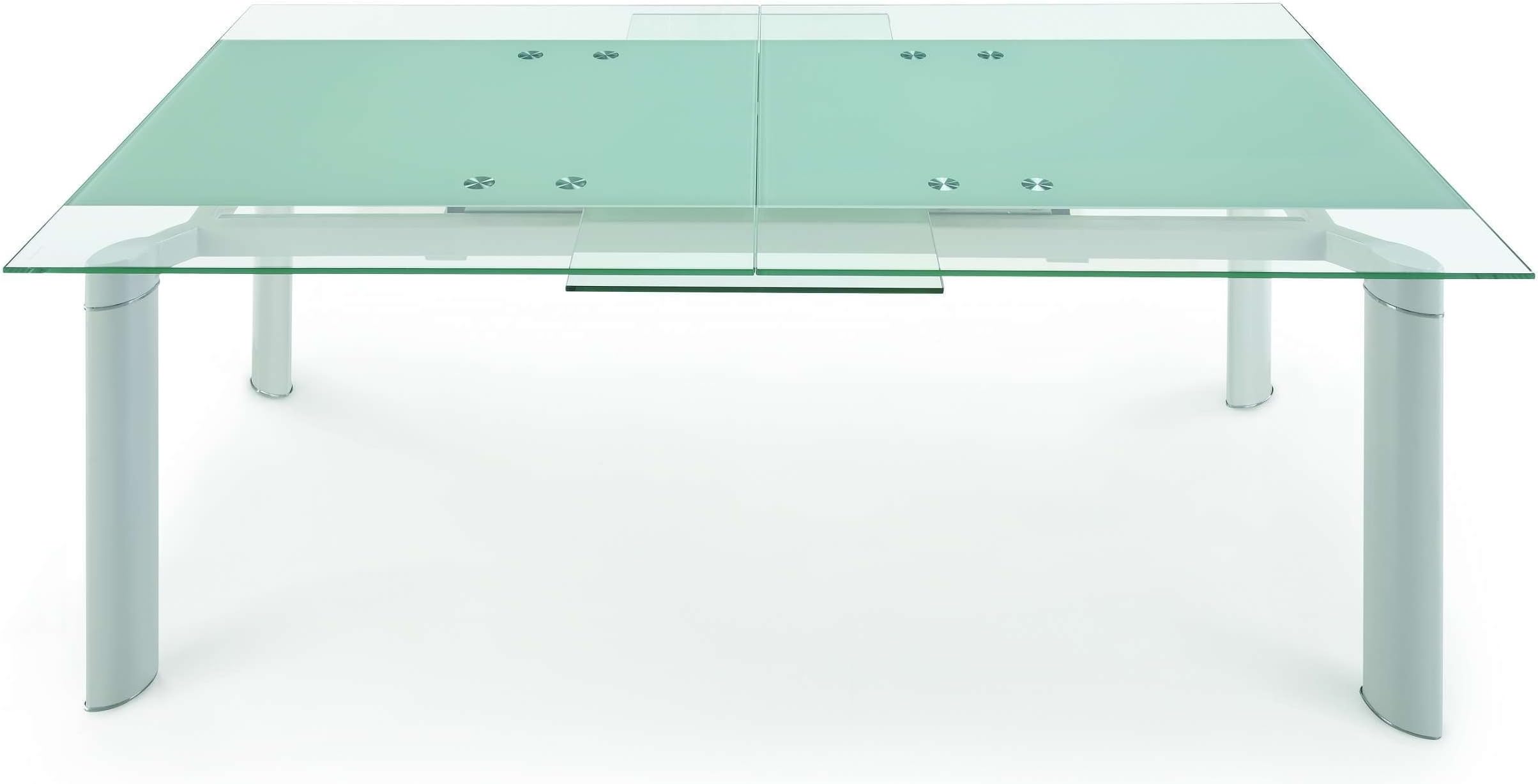 Creative Furniture Chemistry Extendable Dining Table, White/Stripe