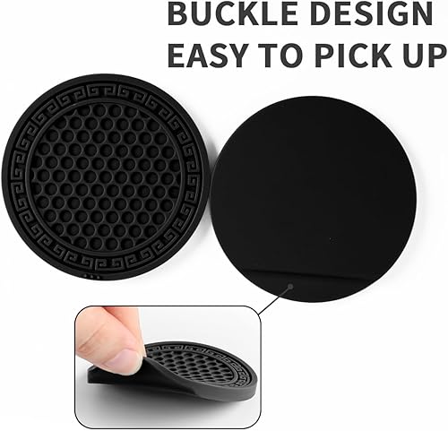 Miniatura 5 de Juego de 4 posavasos para automóvil, portavasos para automóvil, portavasos para automóvil, portavasos de PVC de 2.75 pulgadas, accesorios para el