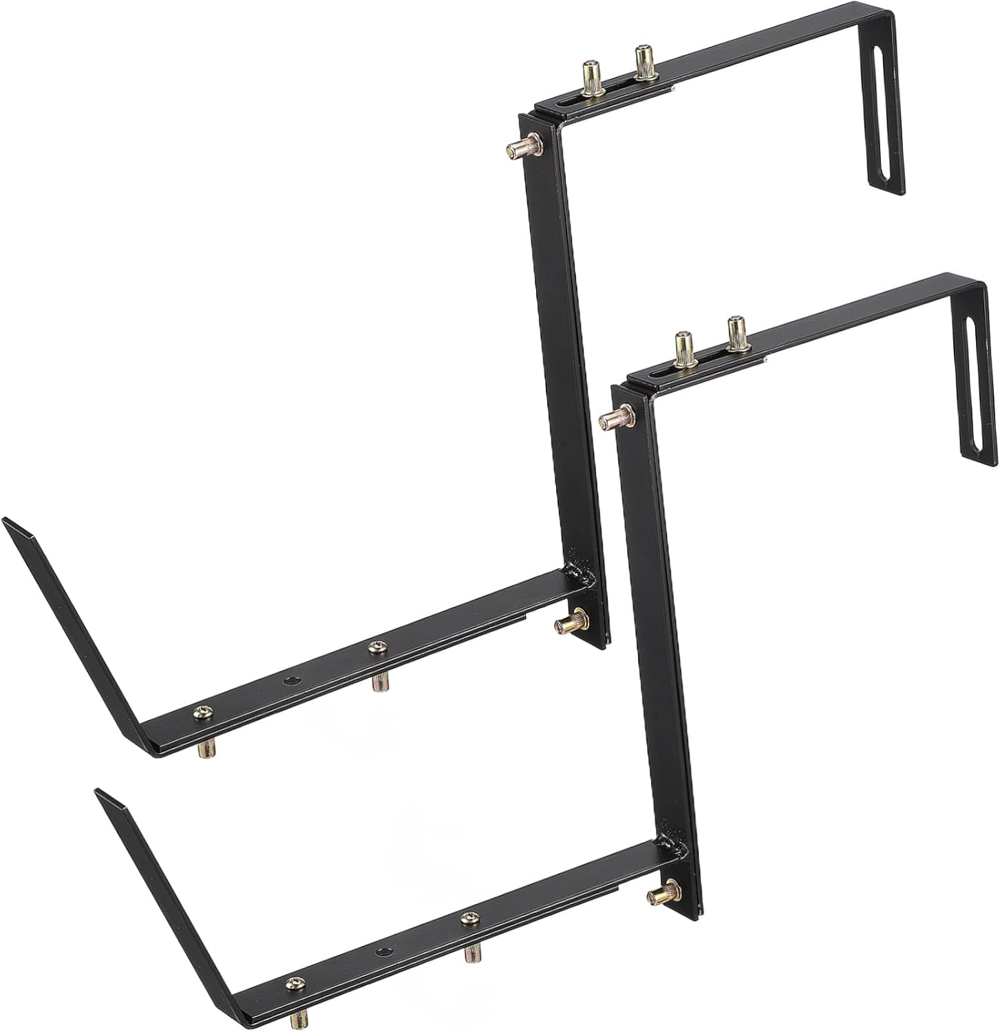 2pcs Railing Planter Brackets for Use Sturdy Support for Flower Pots Decks Balconies and Railings