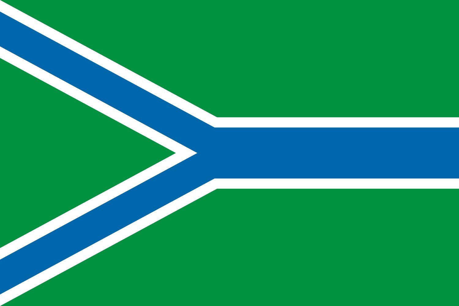Drapeau d'Ust-Tarksky de grand format pour la région de Novossibirsk