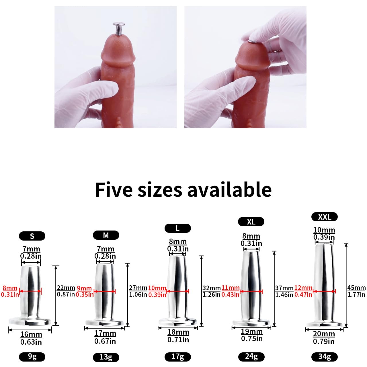 Dilator Harnröhre Männer Edelstahl Set mit Hohl Kann urinieren Harnröhren Dilatatoren Metall Katheter Penis Plug Penisplug Penis dilator Sexspielzeug extreme männer Harnröhrenplug (5 Stück Set)