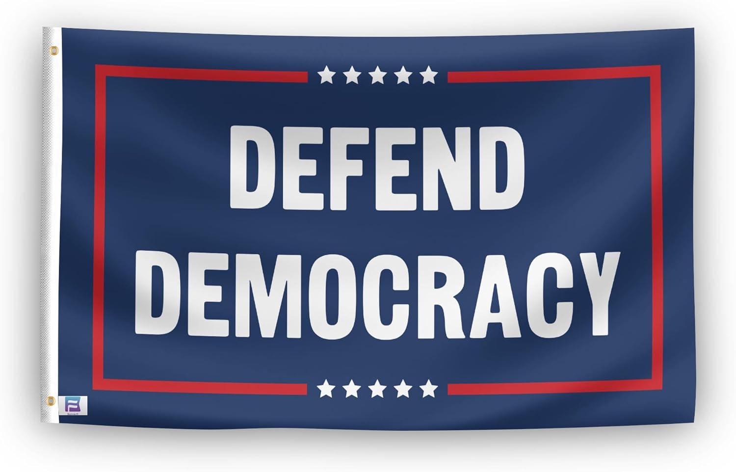 Defend Democracy Political Statement Flag - 3x5 ft High-Durability Polyester Fade-Resistant, Weatherproof Outdoor/Indoor Banner
