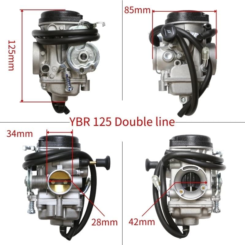 車用キャブレター YBR125 ダブルラインキャブレター に適合する TW200 2001-2017 に適合する トレイルウェイオフ