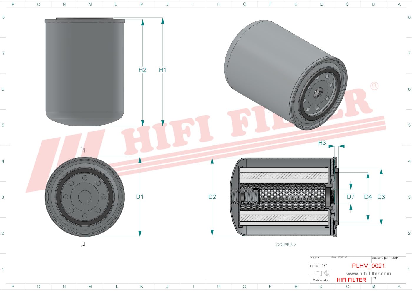 Filtre hydraulique - SH 62139