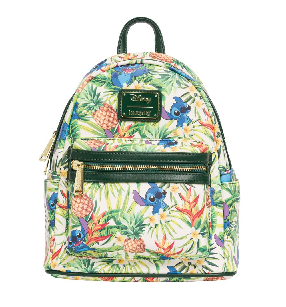 Loungefly Backpacks Disney Lilo and Stitch All Over Print Mini Backpack Green