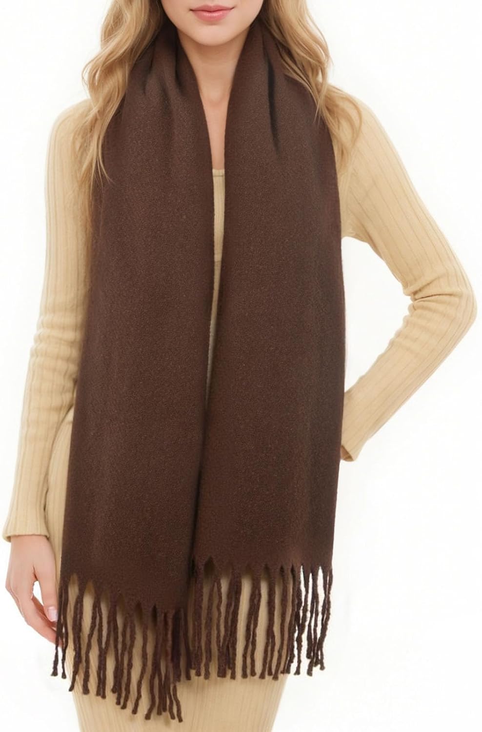 RIIQIICHY Scarf for Women Chunky Winter Scarf Cold Weather Thick Warm Ladies Scarves - Image 3