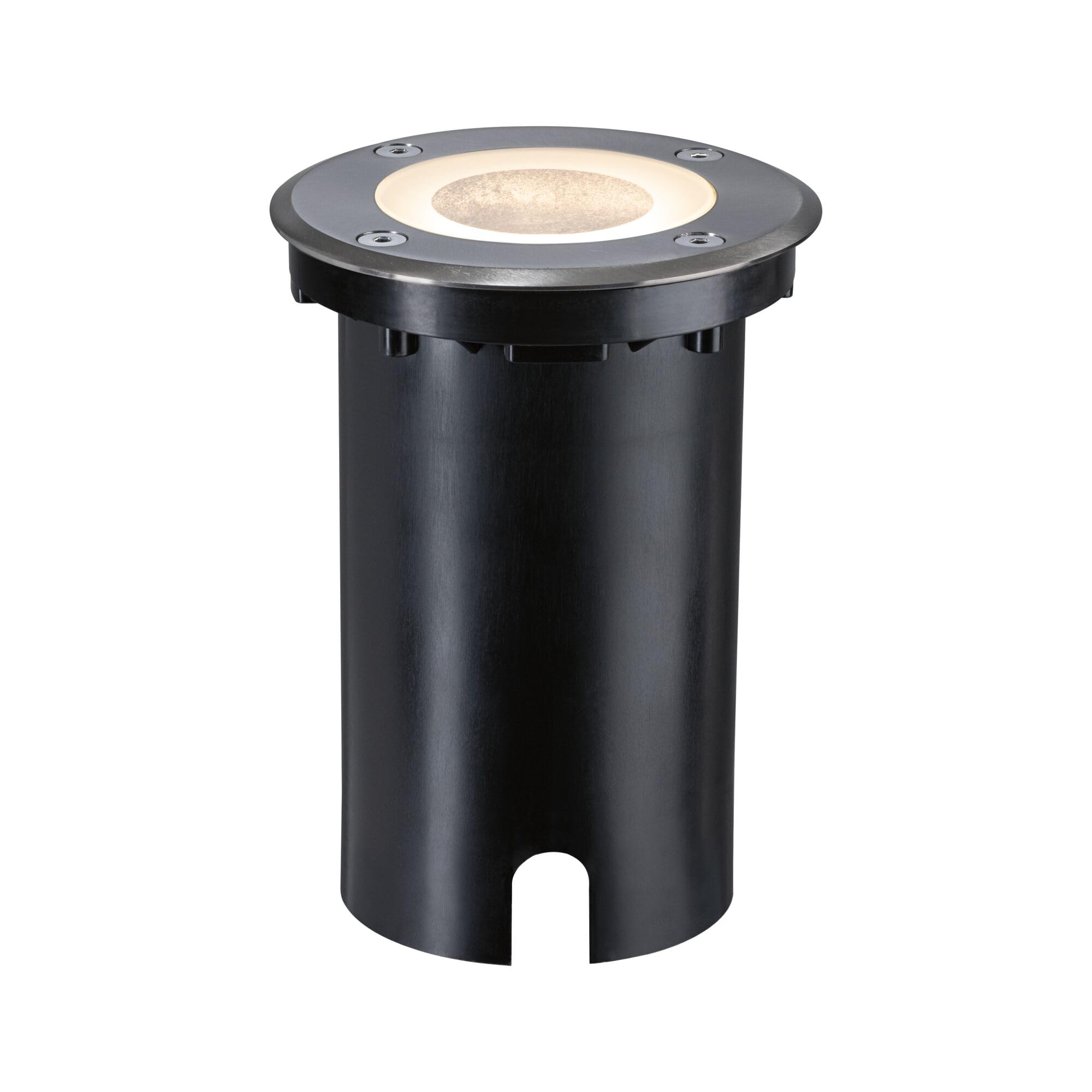 Paulmann 94845 LED Außenleuchte Bodeneinbauleuchte Smart Home Zigbee Floor IP67 rund 110mm RGBW+ 4,9W 300lm 230V Eisen gebürstet Außenleuchte