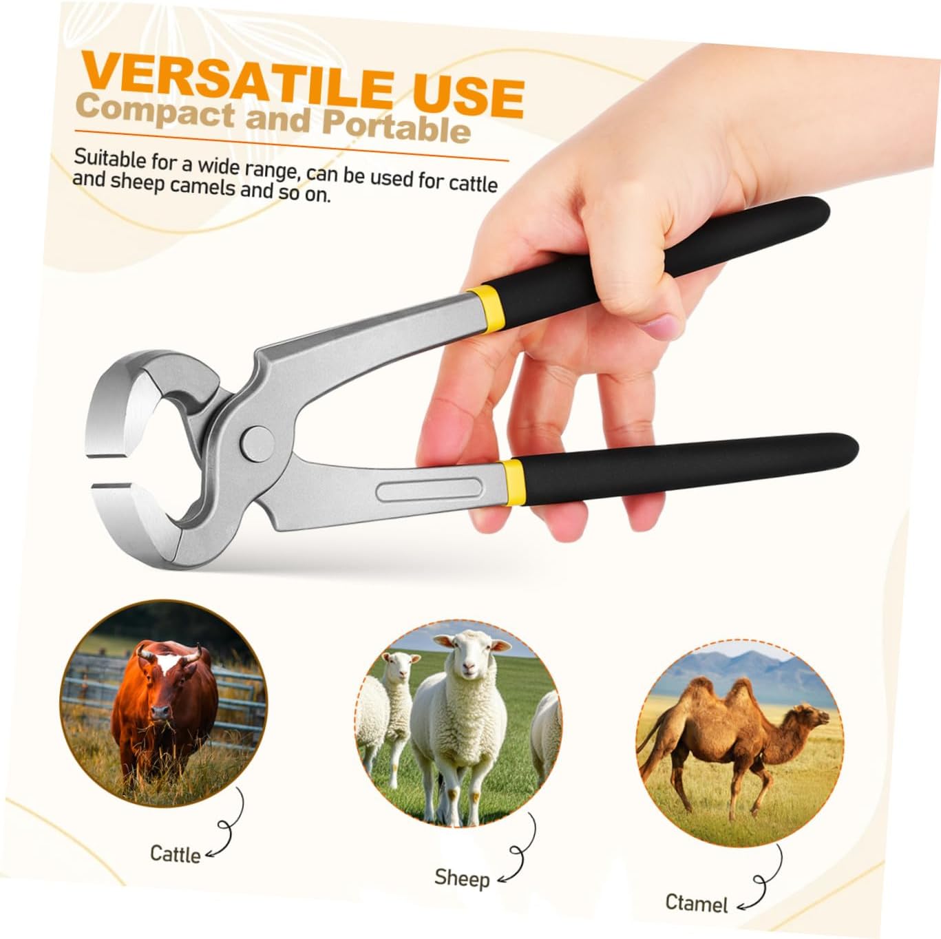 Hoof Nippers Cattle Heavy Duty Horseshoe Trimmer Portable Shoe Horseshoe Tool