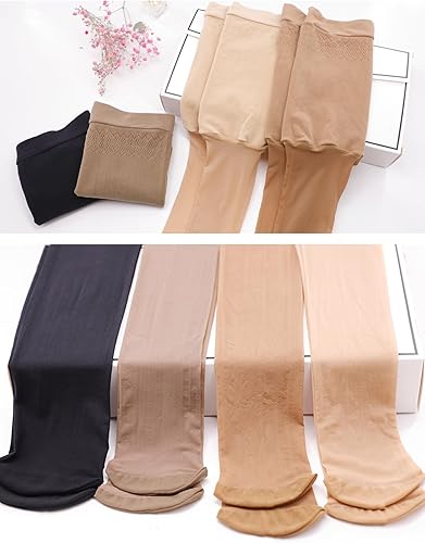 Miniatura 8 de RSBSforLegs Mallas transparentes ultrafinas 1D para mujer, leggings invisibles ultrafinos, adelgazantes, ajuste perfecto