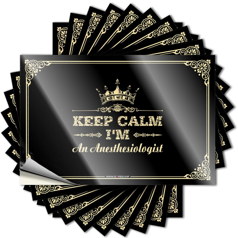Decals - Vintage Hat Keep Calm I'm an Anesthesiologist for Classroom Room Decorations Aesthetic(6X9CM)
