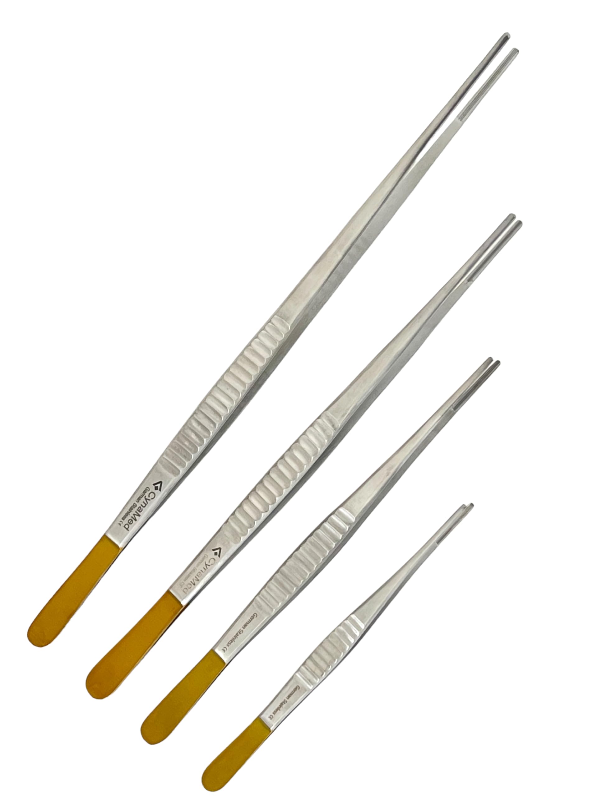 DEBAKEY Vascular Tissue Forceps 6 INCH to 12 INCH - Gold Tips Satin Finish - German Stainless CE - HIGH Grade (ArTLaB) (1, 6 INCH)